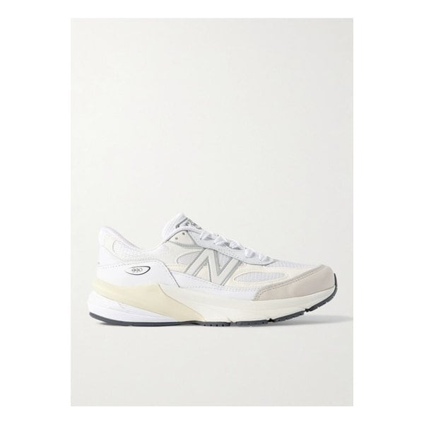 990 V6 가죽 트리밍 스웨이드 메시 스니커즈 화이트 1647597350857188