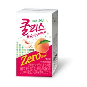 쿨피스 제로 테트라 복숭아 140ml 48입