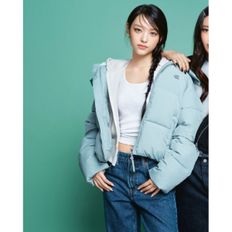 캘빈클라인 JEANS [뉴진스착장]여성 아카이브 릴렉스핏 CK 스몰 로고 크롭 기모 후