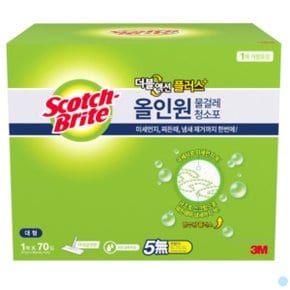 3M 스카치 찌든때 올인원 물걸레 청소포 대형 70매