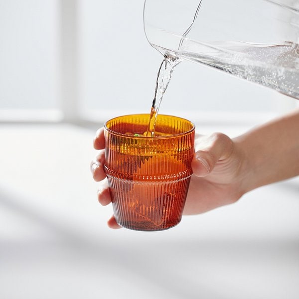 라인 스태킹 내열 유리잔 330ml 엠버 J70N901332800
