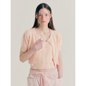 [22HS] SLUB BUTTON CARDIGAN - PINK