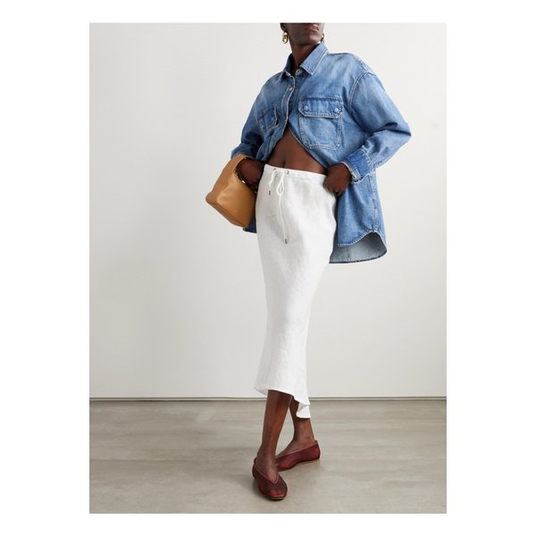 서프사이드 비대칭 리넨 스커트 화이트 1647597333072774