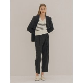 D RING BELTED SLACKS / BLACK