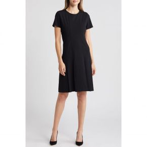 5070038 Tahari ASL Stretch Crepe Fit  Flare Dress