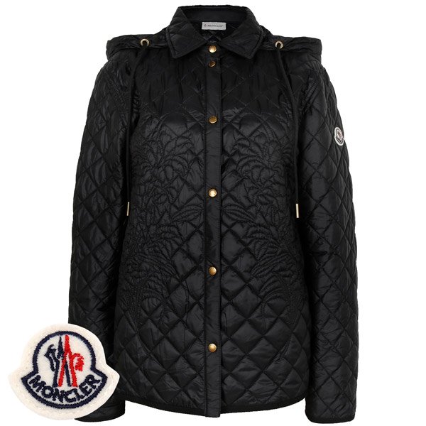 [부산점] 몽클레어 블랙 로고패치 자수 디테일 퀼팅 자켓 2F00014 597YF 999