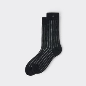 Black Mesh Logo Socks CALAX26105BKX