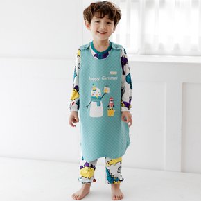 윈터 블루 무형광 삼중직 보온 수면조끼