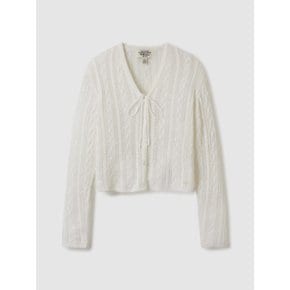 Cable Boucle Ribbon Cardigan / WHCKE2332F