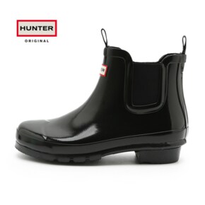 헌터 주니어 글로스 첼시 레인부츠 숏 블랙 (JFS6000RGL-BLACK)