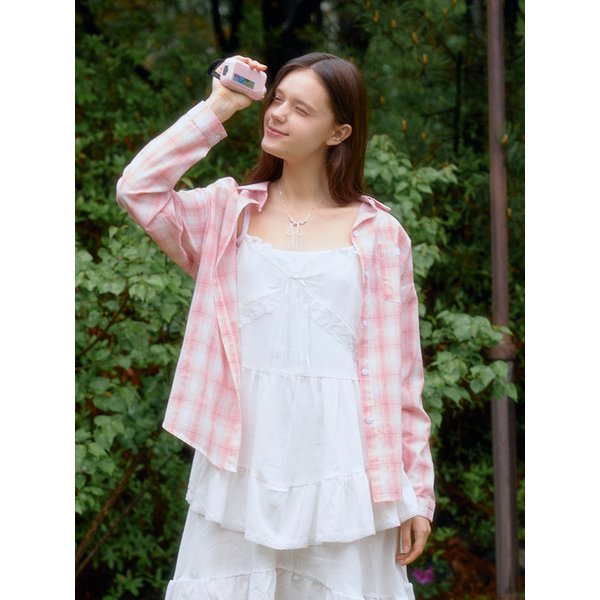 PASTEL CLOUD CHECK SHIRT_PINK