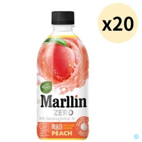 자연은 더말린 제로 복숭아 과일 음료 500ml 20p