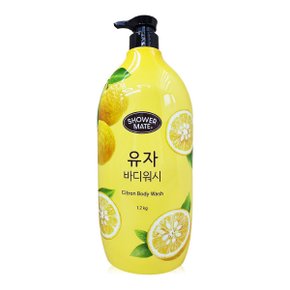 샤워메이트 내추럴 유자 바디워시 1.2kg ~ 애경 1200g 내츄럴