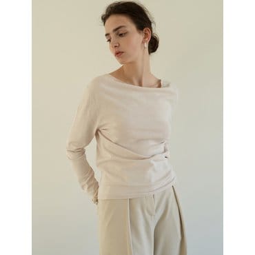 모한 TOS DRAPED KNIT TOP_3COLOR