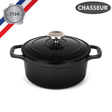 차세르 프리미엄 무쇠주물 양수냄비 18cm (블랙)