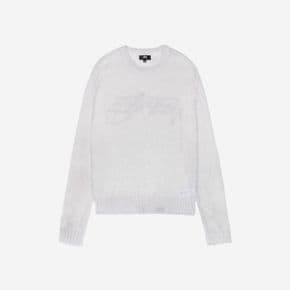 스투시 루즈 니트 로고 스웨터 본 Stussy Loose Knit Logo Sweater Bone