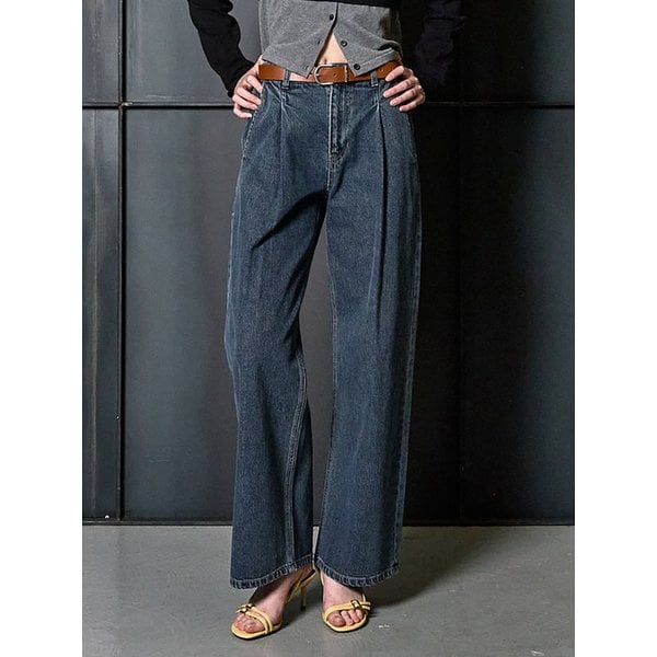 Signature Semi Wide Denim Pants  Blue (KE6121M56P)