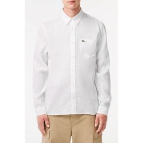 4649979 Lacoste Regular Fit Linen Button-Down Shirt