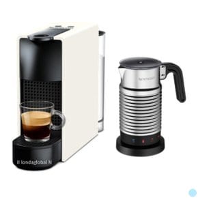네스프레소 C30 화이트+ 에어로치노4 커피 머신 세트