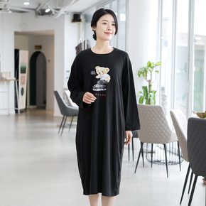 엄마옷 피치 보드곰 원피스 12SDF8905 중년여성/50대/60대/70대/빅사이즈/할머니옷