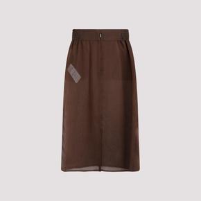 24SS 생로랑 미디 스커트 769270Y3F58 BROWN