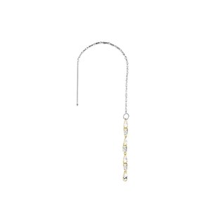 페르테 피암마 옐로화이트 이어링(1pc), Fiamma Yellow&White Earring, 14k yellow gold, white gold