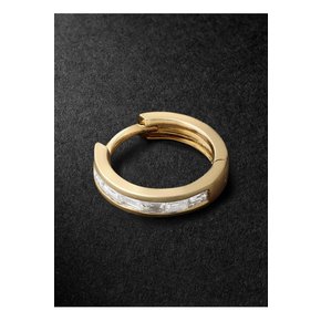 Gold Diamond Single Hoop Earring