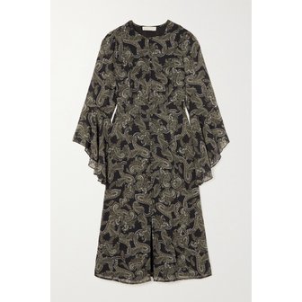 마이클코어스 페이즐리 프린트 시폰 미디 원피스 46376663162760203