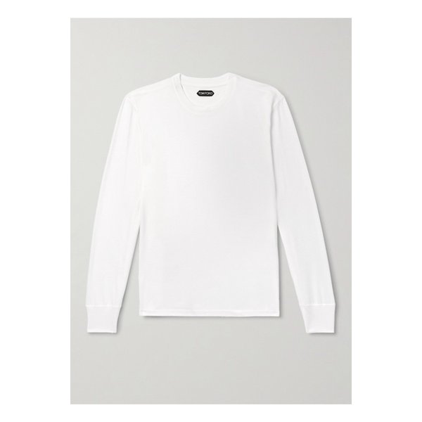 슬림핏 라이오셀 코튼 블렌드 저지 티셔츠 46376663162880738