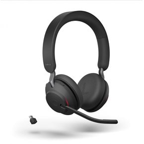 Jabra Evolve2 65 MS Stereo USB-A Bluetooth Busylight 헤드셋 블랙[] 방음 설계 어댑터 연결