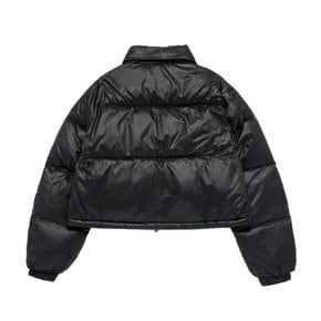 BASIC LOGO OVERSIZE SHORT CROP DUCK DOWN JACKET BLACK 오버사이즈숏패딩  덕다운 블랙