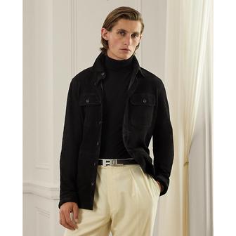 퍼플라벨 Purple Label 스웨이드 오버셔츠 (MNPLOTW16020276001)