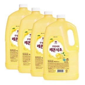 퐁퐁 주방세제 레몬식초 3000ML x 4개