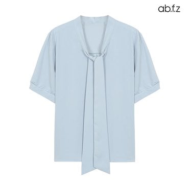 ab.f.z [ab.f.z/신상] 리본 타이 브이넥 반팔 블라우스 (AFZ2MB57A)