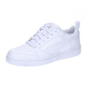 키즈 스니커즈 리바운드 V6 Lo 주니어 393833 푸마 화이트 쿨 라이트 그레이 9329523