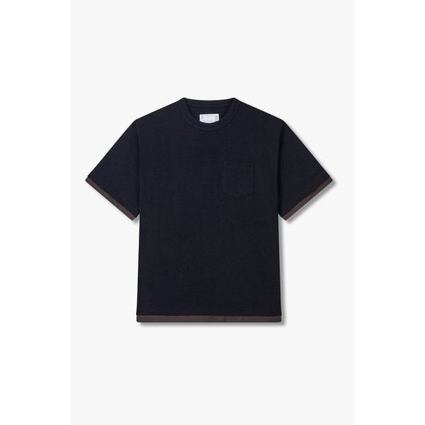 남성 레이어드 사이드 스냅 티셔츠 (다크 네이비) 6425321107000