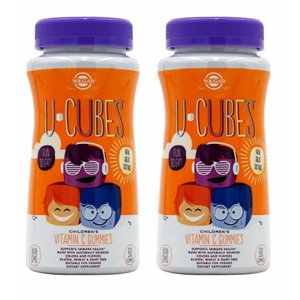 솔가 U-큐브 어린이 비타민C 오렌지&딸기 맛 90구미젤리 X 2통