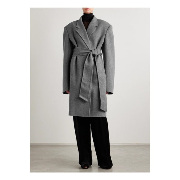 케이트 앤리 벨트 울 펠트 코트 그레이 1647597343309861