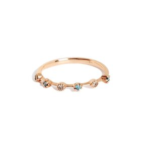 [Art Collection] 14k Gold 블루D3 꼬냑D3 멀티 다이아반지