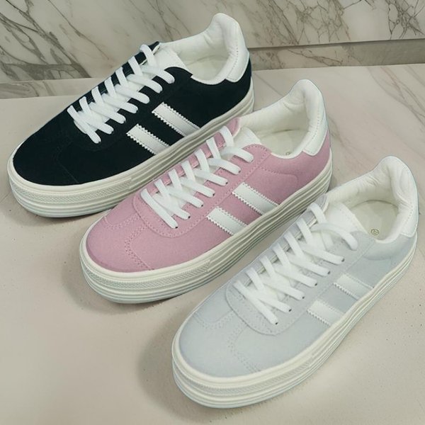 [옷자락] 여성 데일리 캐주얼 심플 투톤 스니커즈