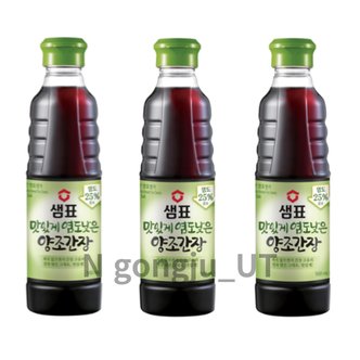  샘표 유아 저염 맛있게 염도낮은 양조간장 500ml 3개