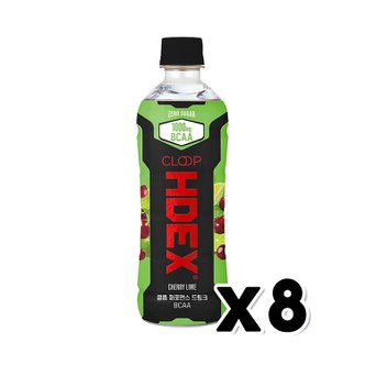  클룹 HDEX 퍼포먼스드링크 체리라임 페트음료 500ml x 8개