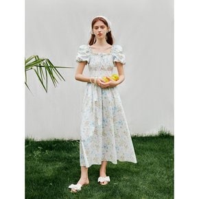 WD_Square neck puff floral dress