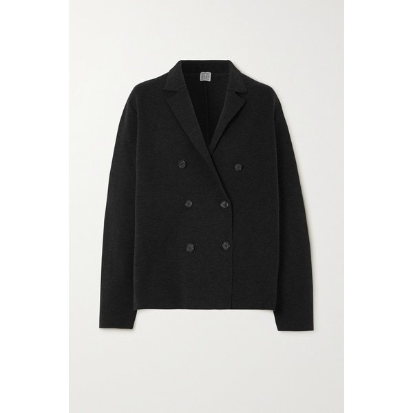 Double-breasted Wool Blazer 그레이 1647597288144266