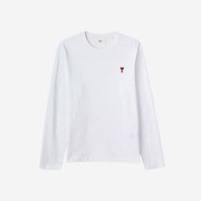 스몰 하트 로고 롱슬리브 티셔츠 화이트 아미 de Coeur Long Sleeves T-Shirt White