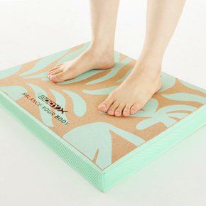 코르크 밸런스패드 민트 브라운 요가 매트 코어강화 재활운동 충격흡수