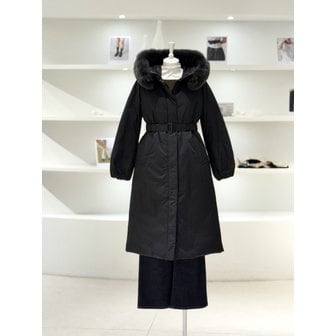 듀엘 [여주점] 여성 폭스 퍼 후드 롱 구스다운 (L254PSG050)