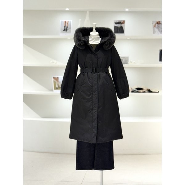 [여주점] 여성 폭스 퍼 후드 롱 구스다운 (L254PSG050)
