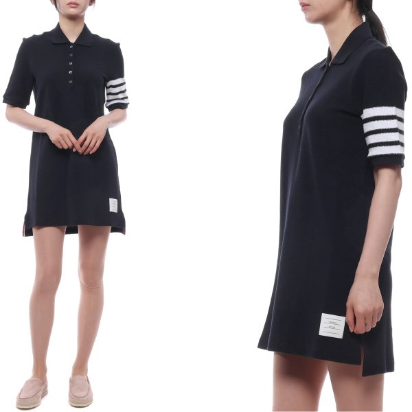 [부산점] 26SS 여성 사선 스트라이프 폴로 원피스 (FJD134A J0248 415 26S)