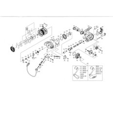 다이와(DAIWA) 21 LT3000-XH : 202 : 1H1707  정품 부품 카르디아 핸들 노브 부품 번호 부품